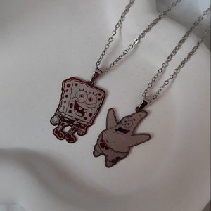 گردنبند استیل پاتریک و باب اسفنجی
