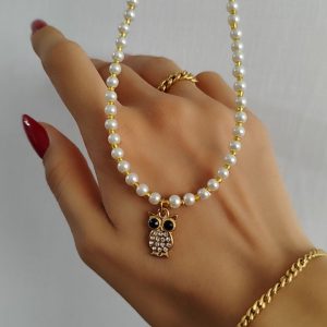 چوکر طرح جغد طلایی