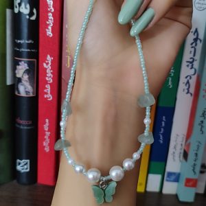 چوکر پروانه سبز با سنگ