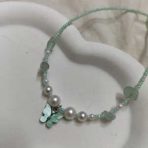 چوکر پروانه سبز با سنگ