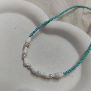 چوکر صدفی سبز آبی