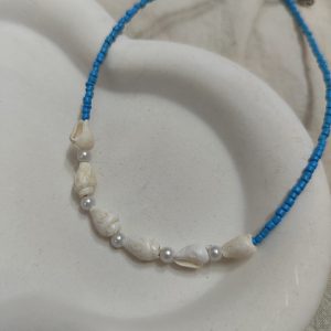 چوکر صدفی آبی