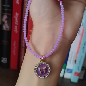 چوکر کریستالی بنفش