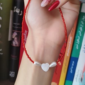 چوکر قرمز قلب صدفی