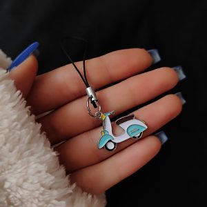 آویز موبایل موتور صورتی