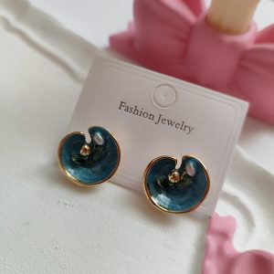 گوشواره میناکاری آبی