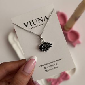 گردنبند قو مشکی سوارسکی