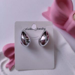 گوشواره اشکی بزرگ نقره ای