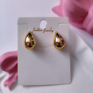 گوشواره اشکی طلایی میخی