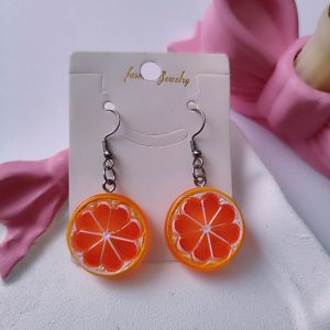 گوشواره 3بعدی اسلایس پرتغال