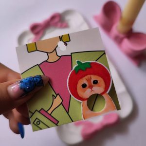 هولدر عینک طرح گربه توت فرنگی
