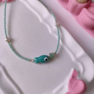 چوکر ماهی سبز با سنگ