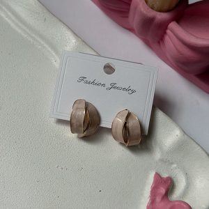 گوشواره میناکاری صورتی