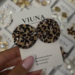 گوشواره پلنگی دایره دفرمه