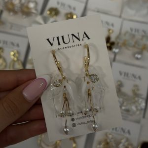 گوشواره گلبرگ کریستالی