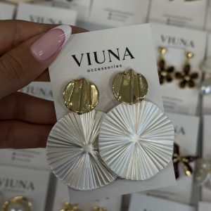 گوشواره دایره صدفی