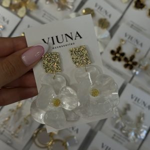 گوشواره گل صدفی بزرگ