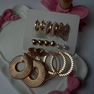 پک گوشواره 9 جفتی طلایی
