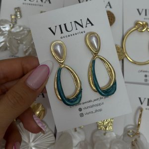 گوشواره اشکی فیروزه ای