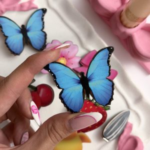 گیره سر ایموجی پروانه آبی